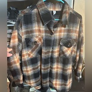 Large Zenana Plaid Shacket. Brand New